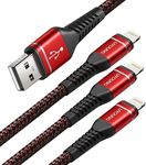 UYOUNG 3FT iPhone Charging Cable MFi Certified 3Pack 3 Foot Lightning Cable Fast USB Nylon Braided Charger Cord Compatible with iPhone 14/13/12/11/X/XS/XR/XS Max/8/7/6/5S/SE/iPad