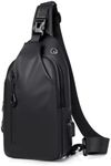 URZOP Waterproof Sling Bag Crossbody Backpack for Men Women Sling Backpack Hiking Daypack Multipurpose Cross Body Chest Bag (black)