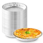 The Baker Celebrations 8-inch (7-inch Inner Diameter) Aluminum Foil Disposable Pie Pans; Made in USA (Pack of 50)