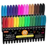 Shuttle Art Dry Erase Markers, 32 Pack 16 Colors Whiteboard Markers,Fine Tip Dry Erase Markers for Kids,Perfect For Writing on Whiteboards,Dry-Erase Boards,Mirrors,Calender,School Office Supplies