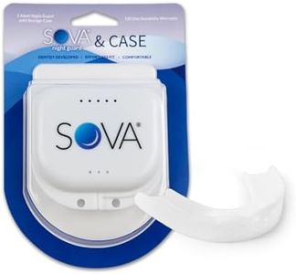 SOVA 3D Night Guard with Case - Pre-Formed, Easy-to-Fit Protection for Teeth Grinding, Clenching - Jaw Pain, Bruxism, TMJ Relief - Taste Free - Remoldable Up to 20 Times - Non Toxic