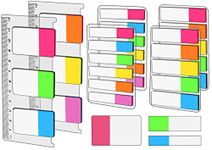 560Pcs Index Tab Flags in 3 Size, FANDAMEI Mini Sticky Tabs Medium File Tabs Flags for Pages or Book Markers, Neon Classify Files Document Flags, Index Notes Tabs Sticky Flags as PageMarkers in Office