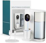 Automatic Mouthwash Dispenser for Bathroom,20.29 Fl Oz(600 ml) Smart MouthWash Dispenser for Kids and Adult with Magnetic Cups, 4 Dispensing Levels,LED Screen,Wall Mounted Dispenser