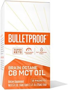 Bulletproof Brain Octane C8 MCT Oil Packets, Pack of 15, Keto Supplement for Sustained Energy