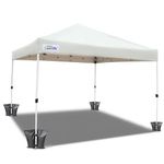 Goutime 10x10Ft (3m*3m) Easy Pop Up Canopy Tent Gazebo Marquee Commercial Tents Portable Foldable Instant Shelter With Wheeled Carry Bag,Bonus 4 Canopy Weight Sand Bags, Events Beach Market Waterproof