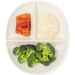 Portion Control Plate for Healthy Eating & Bariatric Diet | Divided Porcelain Dinner Plate