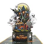 CUTPOPUP Halloween Card Pop Up, Trick or Treat, 3D Birthday Greeting Card (Night Castle)