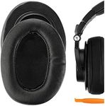 Geekria PRO Extra Thick Replacement Ear Pads for Audio-Technica ATH-M50X M50xBT2 M60X M40X M30X M20X M10X Headphones Ear Cushions, Headset Earpads, Ear Cups Cover Repair Parts (Black)