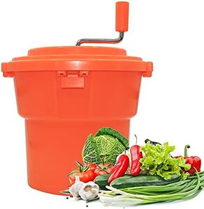 CMI 2.5 Gal/10 Qt Large Commercial Salad Spinner Jumbo Manual Lettuce Dryer-Dries up to 4 Heads of Lettuce, Orange (SP-9.5)
