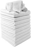 Clay Roberts Microfibre Cleaning Cloths, 40cm x 30cm - Pack of 10, White Cloths, Machine Washable, Polishing, Waxing & Dusting Cloth, Lint-Free, e Cloth, Kitchen Towel, Car Cleaning, Microfiber cloth