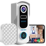 Video Doorbell Camera Wireless with Chime, UCOCARE 2K WiFi Camera Doorbell with Motion Detection, Night Vision, 2-way Audio, Video Call, Voice Changer/Message, Instant Alerts, Support TF/Cloud Storage