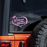 Princess On Board Decal Vinyl Sticker Auto Car Truck Wall Laptop | Soft Pink | 5.5" x 4"