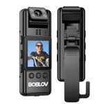 BOBLOV A23 Body Camera, 180° Rotatable Body Worn Camera with 2200mAh Battery and Night Vision, 1080P Resolution, Body Cams Perfect for Law Enforcement and Delivery Jobs (Memory Card Not Included)