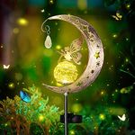 Solar Lights Outdoor for Garden Gifts, Solar Garden Ornaments Fairy Solar lights Garden Ornaments, Memorial Solar Lights Garden Stake Light Solar Powered LED Lights Decor for Patio,Balcony (01)