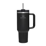 Stanley Quencher H2.0 FlowState Tumbler 1.2L - Cold For 11 Hours - Iced For 48 Hours - Water Bottle with Straw, Handle and Lid - Dishwasher Safe - Travel Mug For Cold or Hot Drinks - Black Tonal