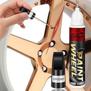 Copper Rim Touch Up Paint, Efficient Alloy Car Wheel Scratch Repair, Seamless Remover Curb Rash, Color Accurate, Long lasting Adhension, Quick Drying, Easy to Use, Two in One, Resists Water, Uv Rays