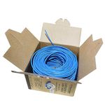 PrimeCables 500ft Bulk Cat6 Cable, Solid CCA Ethernet Cable UTP 23AWG, Waterproof Shielding, Cat6 Network Cable Suitable for Fast, Gigabit and 10-Gigabit Ethernet - Blue