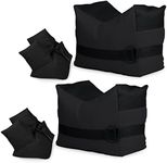 Twod Outdoor Shooting Rest Bags Target Sports Shooting Bench Rest Front & Rear Support SandBag Stand Holders for Gun Rifle Shooting Hunting Photography - Unfilled 2pcs（Black）