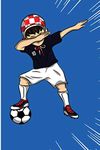 Croatian Soccer Player: Cool Croatian Soccer Boy WIth Water Polo Cap Blank Lined Notebook