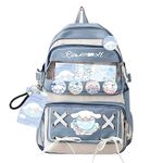 Cute Cool Backpack for Teens Girls, Ita Bag Kawaii Backpack with Kawaii Pins Accessories, Cool Backpack for Christmas Gifts, Blue