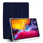 Boxome Tablet Case Cover for Apple iPad Air 10.5 inch (3rd Gen) [Auto Sleep/Wake Cover] [Pencil Holder] [Trifold Stand] [Frosted Back] - Blue