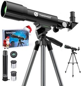 YUANZIMOO Telescope 50mm Aperture 360mm AZ Kids Adults Beginners with Tripod Black