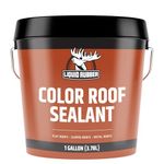 Liquid Rubber Color Roof Sealant- Elastomeric Waterproof Coating for Flat, Low-Slope & Metal Roofs, Flexible UV-Stable Membrane, White, 1 Gallon