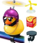 EMPATHECH Rubber Duck Bike Decorations [New Stable Clamp Mount] Cute Squeak Duck Bike Bell [Two Helmet Propeller] Funny Bike Accessories e Scooter Accessories Motorcycle Accessories Cycling Gifts