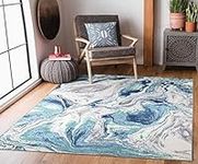 Modern Large Area Rugs Living Room Marble Pattern Rug Bedroom Carpet Hallway Runner Floor Mats Door Mat (Multi, 160 x 230 cm)