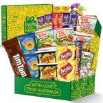 Ultimate Australian Snacks and Candy Box 29-Piece - Authentic Aussie Gifts featuring Arnott's Tim Tams, Vegemite, and More - Ideal Australian Food Treats for Expats, Birthday Gifts