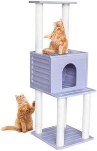 MAOHEGOU 61.5” Indoor and Outdoor Cat Tree Tower, Cat House for Outdoor Cats, Weatherproof Large Cat Condo with Scratching Posts for Catio