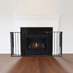 Safetots Multi Panel Fire Surround Black, 38cm Deep x 138cm Wide x 70cm Tall, Child and Pet Fireplace Safety Barrier