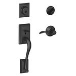 Addison Single Cylinder Handleset and Right Hand Accent Lever, Matte Black (F60 ADD 622 Acc RH)