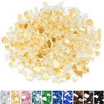 Mr. Fireglass 10 Pounds Fire Glass - 1/4 Inch High Luster Reflective Tempered Glass Rocks for Fireplace Fire Pit Table and Landscaping, Gold