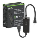 Leviton Decora Smart Wi-Fi Outdoor Plug, Works with Matter, My Leviton, Alexa, Google Assistant, Apple Home/Siri & Wire-Free Anywhere Switch Companion, Weather-Resistant, D215O-1RE, Black