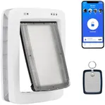 PetSafe SmartDoor™ App-Controlled Pet Door (Large), Made for Multiple Pets, Selective Entry and Exit, Control Through Your Phone, Smart Dog Door, Wi-Fi Enabled (White - Large)