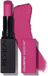 REVLON Lipstick, ColorStay Suede Ink, Built-in Primer, Infused with Vitamin E, Waterproof, Smudge-proof, Matte Color, 010 Tunnel Vision, 0.09 oz.