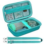 Canboc Carrying Case for Asthma Inhaler, Handheld Spacer for Adults, Mask, Inhaler Spacer Bag with Removable Shoulder Strap, Mesh Pocket fit Medicine or Essentials, Turquoise (Case Only)