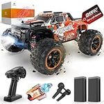 DEERC H16R Brushless Fast RC Cars,1:16 52KM/H High Speed Remote Control Car,4X4 RTR All Terrains RC Monster Truck,Waterproof Off-Road Hobby Electric Vehicle Car Gift for Adults Boys,2 Li-ion Batteries