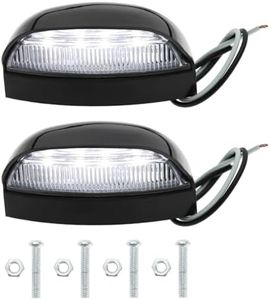 VGOL 2pcs LED Number Plate Light License Plate Lamp Taillight for Trailers RVs Trucks Boats and Commercial Vehicles, Black