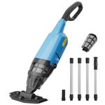 Pool Vacuum for Above Ground Pool, Cordless Pool Vacuum for Inground Pools and SPA Hot Tub, Rechargeable Handheld Pool Cleaner with 90Min Runtime, Powerful Suction for Sand, Leaves & Debris