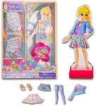 Lisa Frank Paper Dolls Activity Set -- 1 Wooden Doll with Stand, 1 Storage Box with Over 30 Magnetic Clothing Pieces (Lisa Frank Party Supplies)