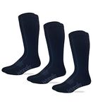 Wrangler Men's Western Boot Socks, Black, Large(Pack of 3)