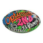 Optimum Street II Men’s Rugby Ball - Urban Play, Balanced & Responsive, Accurate Handling & Kicking, Top-Performing - Options With/Without Pump 2-Ply 410g Ball - Multicolour, Size 4