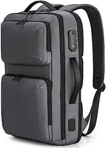 VGOAL 3 in 1 Laptop Backpack, 17.3 Inch Computer Bags for Men, Laptop Backpack for Women, Travel Casual Daypack, Grey, 12.2x4.5x18.7in, Daypack Backpacks