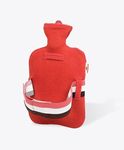 Coronation Hot Water Bag with Adjustable Strap (Red) | Hands free design, Adjustable Length | 2 LTR Capacity | For Cramps, Pain Relief & Cozy Nights | Feet and Bed Warmer for Adults, Kids