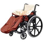 NRS Healthcare Fleece Lined Waterproof Wheelchair Cosy, Standard, Burgundy, 951 g