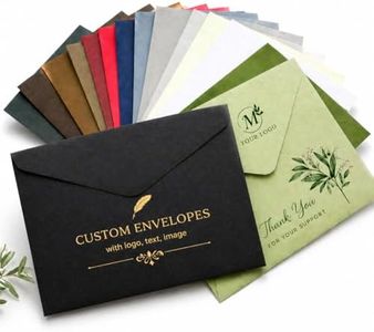 100 PCS Custom Envelopes with Logo, Text, Image, Personalized Printed Envelopes for Business, Invitations, Thank You Cards, Mailing, Return Address, Decorative Letter Envelopes,