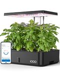 iDOO Hydroponics Growing System 12 Pods WiFi Herb Garden Kit Indoor with APP Controlled LED Grow Light Pump System, Auto-Timer Plant Germination Kit, Smart Gardening Gift