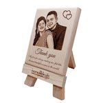 Incredible Gifts India Personalized Wooden Plaque Thankyou Gift for Wife (5x4 inches, Wood, Brown)